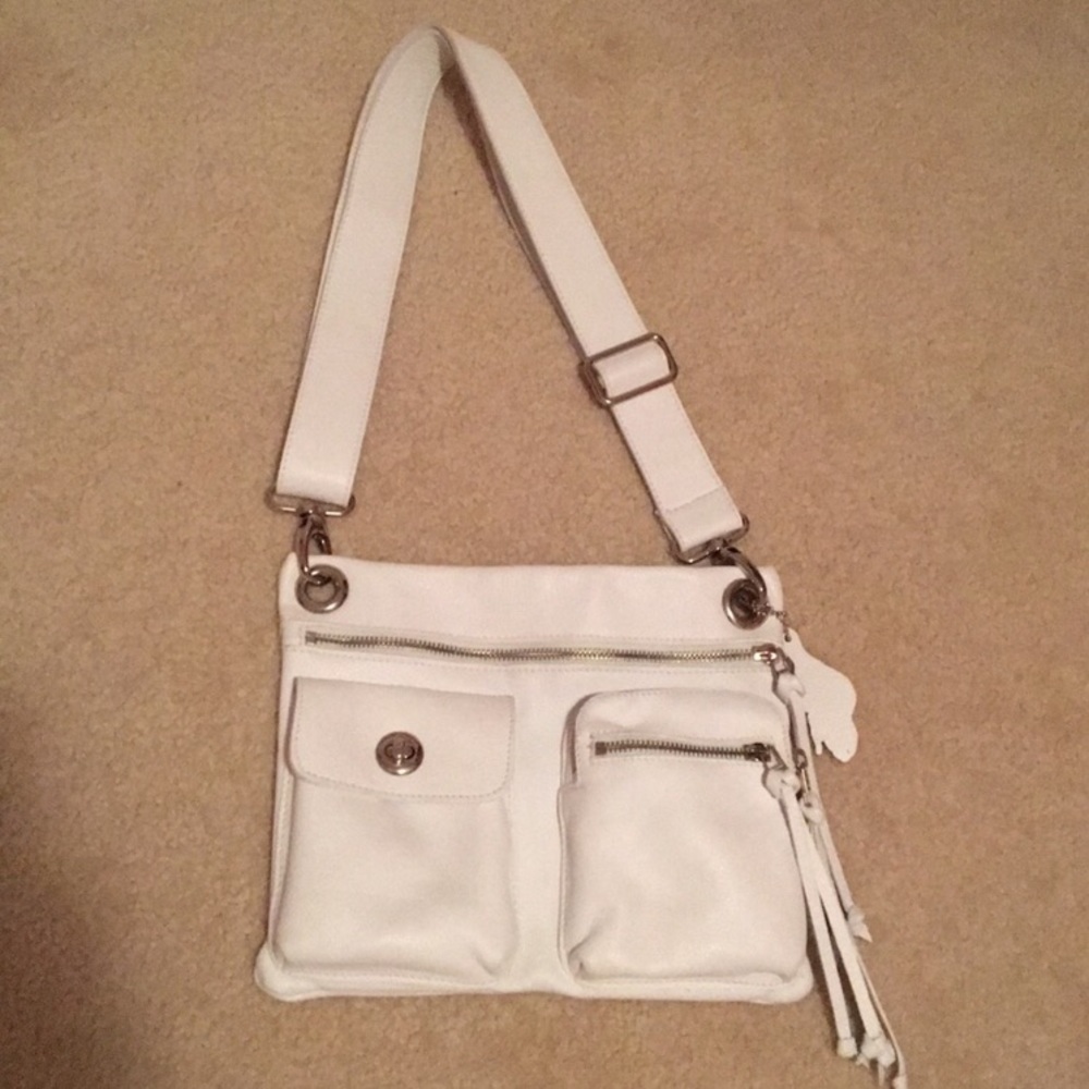 White Roots Village Leather Purse